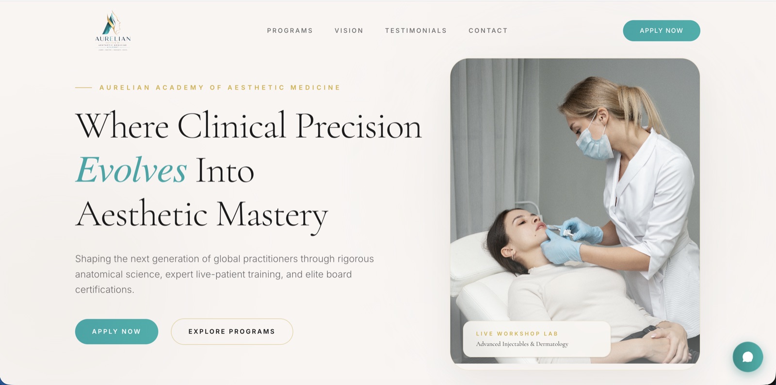 Aurelian — Aesthetic Medicine project built by Nexlifie